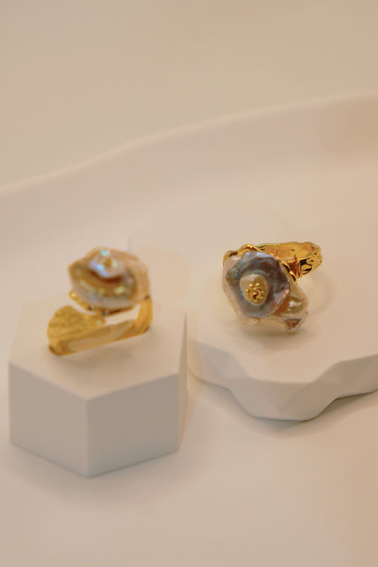 《Gorgeous Baroque, Luxury and Dynamic - Aus Accessories Baroque Pearl and Gem Ring Series》