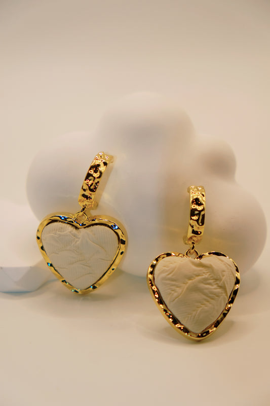 Folded Heart Earrings