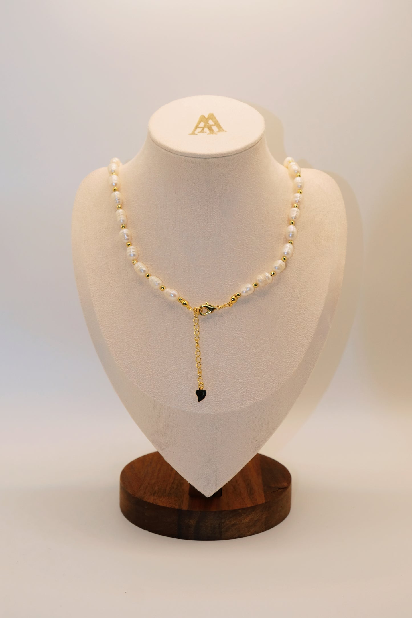 Baroque Natural Pearl Set Diamond Beaded Necklace