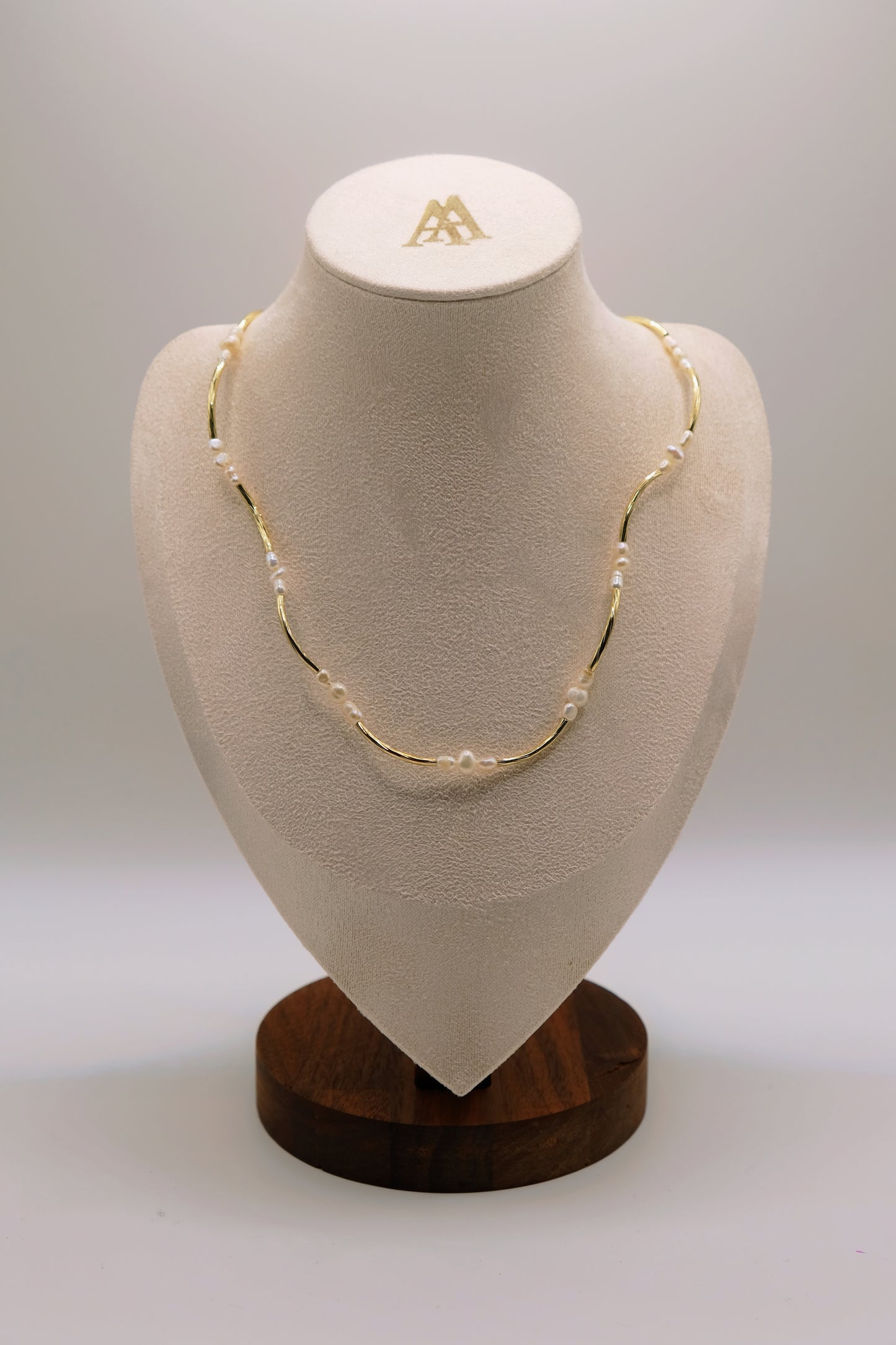 Small Pearl Irregular Gold Chain