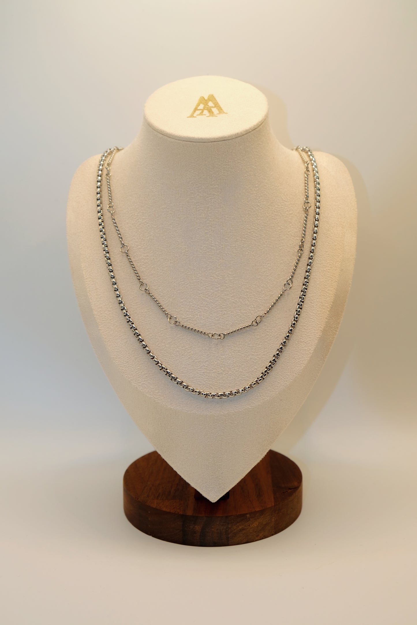 Double Layered Bamboo Chain Necklace