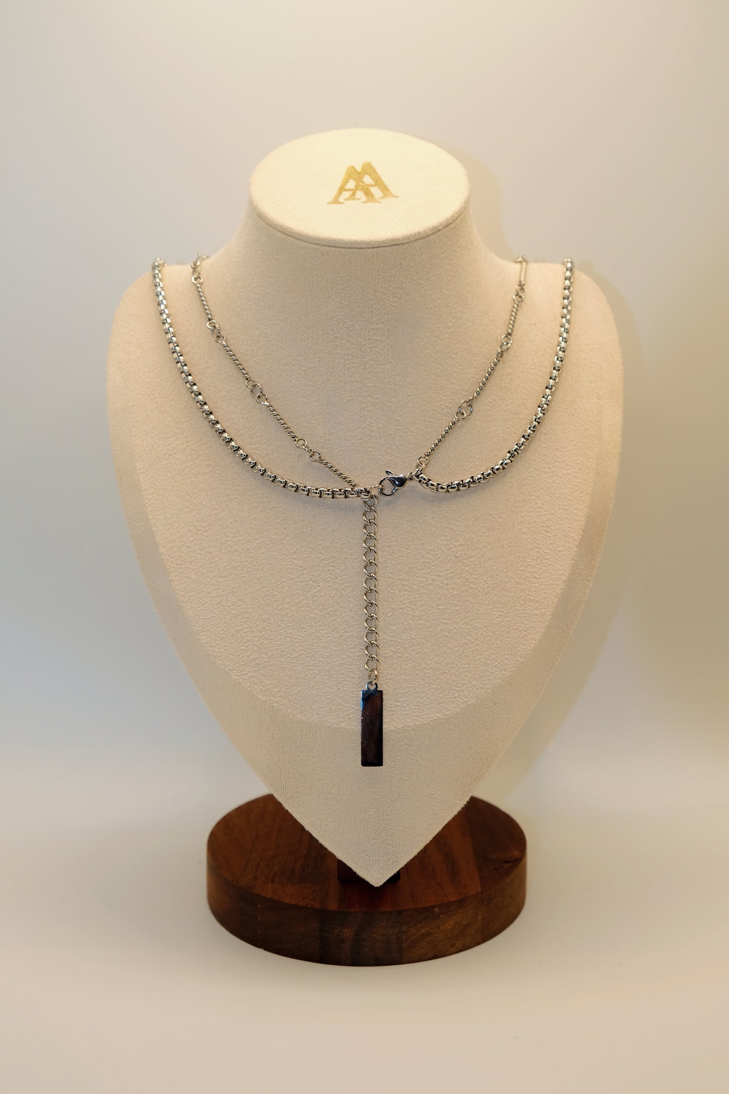 Double Layered Bamboo Chain Necklace