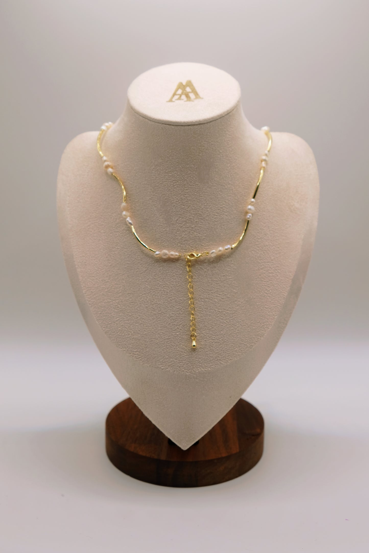 Small Pearl Irregular Gold Chain