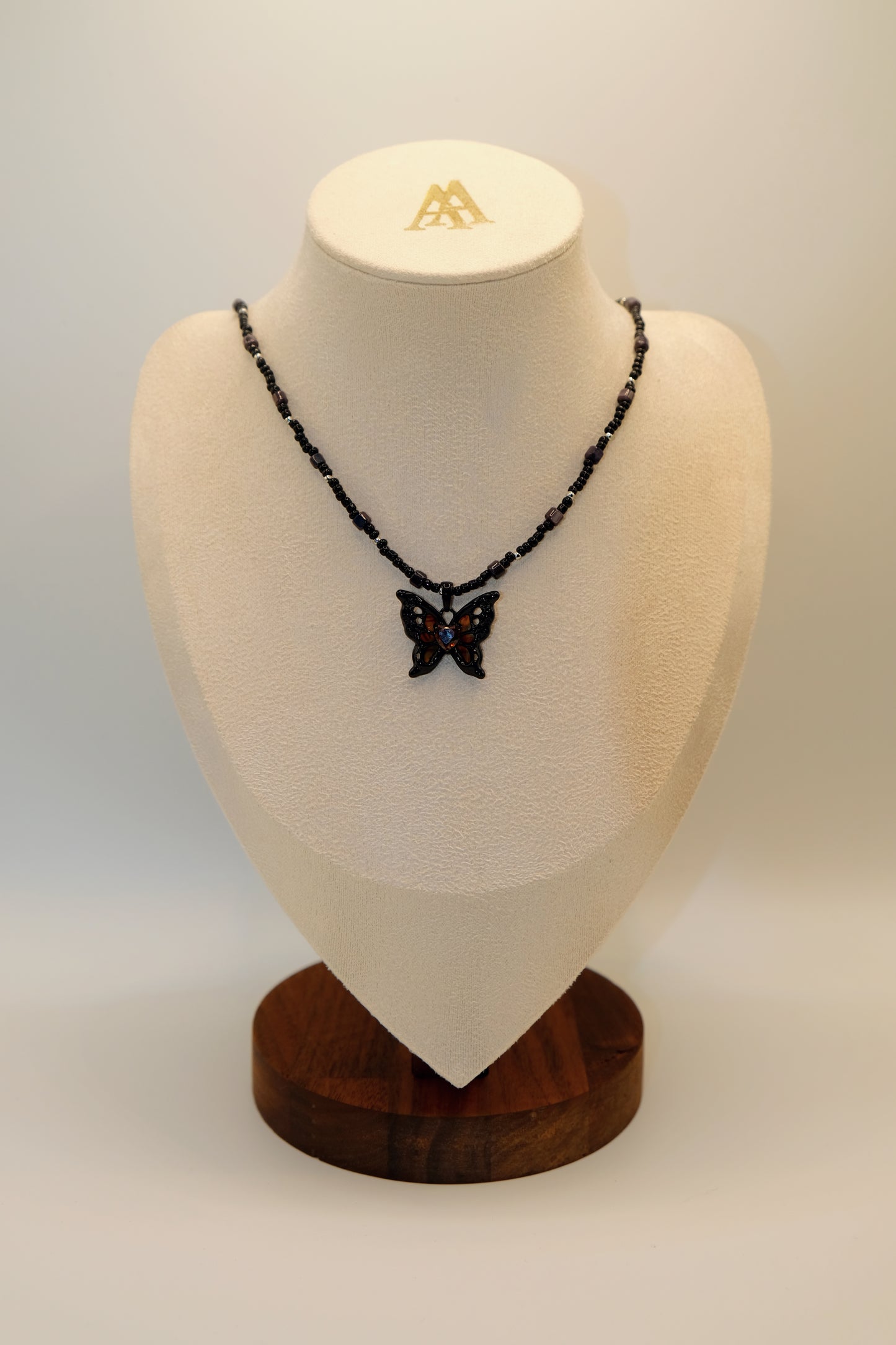 Butterfly Dance Series - Earth Butterfly+Starry Cross Layered Necklace